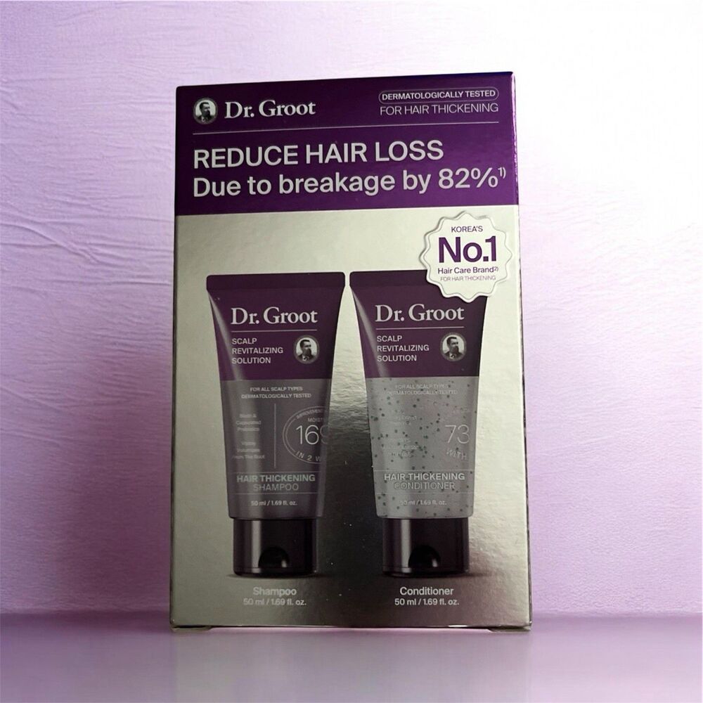 Dr. Groot Hair Thickening Shampoo & Conditioner Travel Size Set 1.69 fl oz